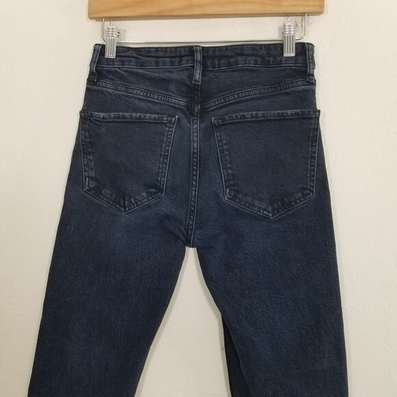 Zara Jeans Raw Hem Blue Size 4 - Picture 6 of 6